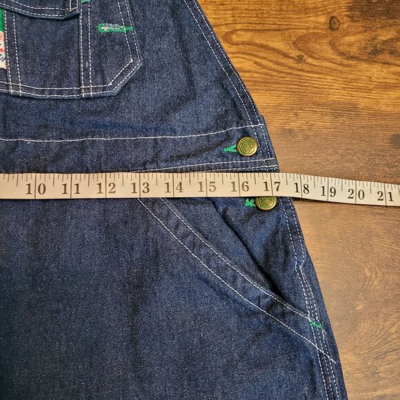 Lady Liberty Denim Bib Overalls 14 R Medium Dark Wash Cotton Country Western - Picture 6 of 10